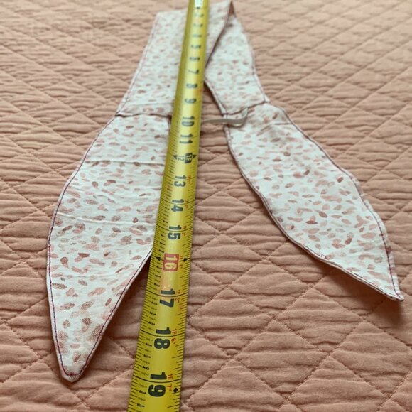 NEW - Handcrafted - Knot-back headband - offwhite + pink dots OZ DOUBLE - Picture 6 of 6